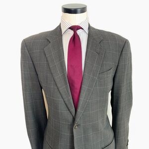 Armani Collezioni Grey Windowpane Sport Jacket 40L